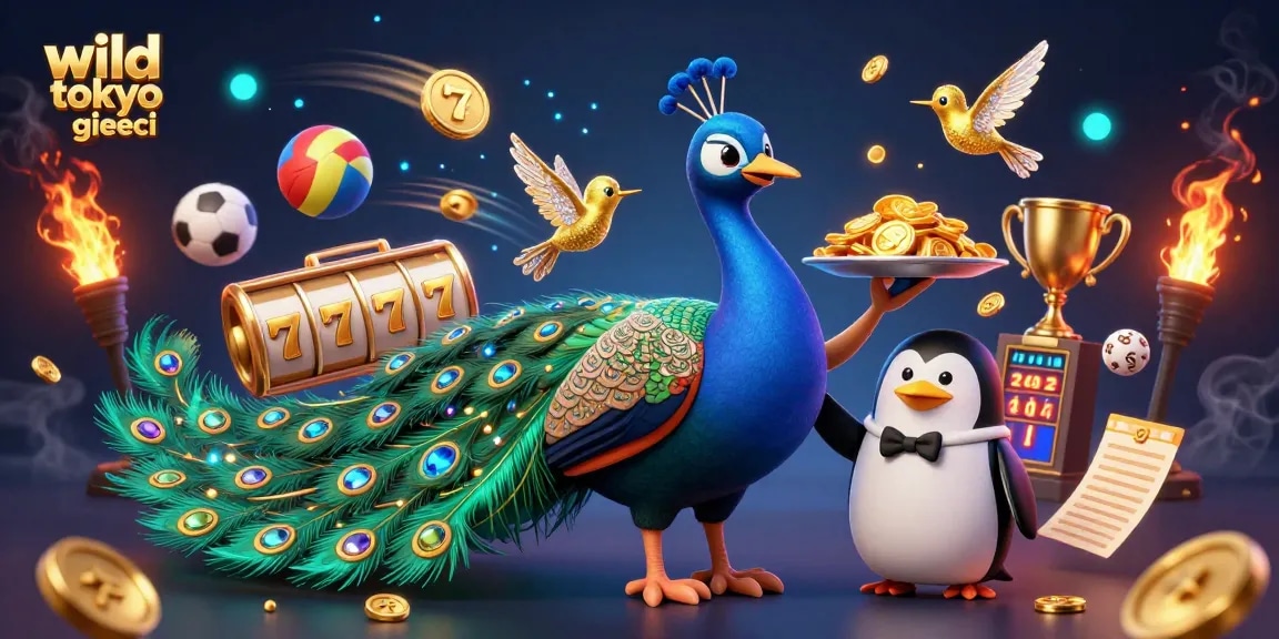 Scopri i giochi di Wild Tokyo attraverso simboli e jackpot delle slot in questa illustrazione ricca di dettagli.