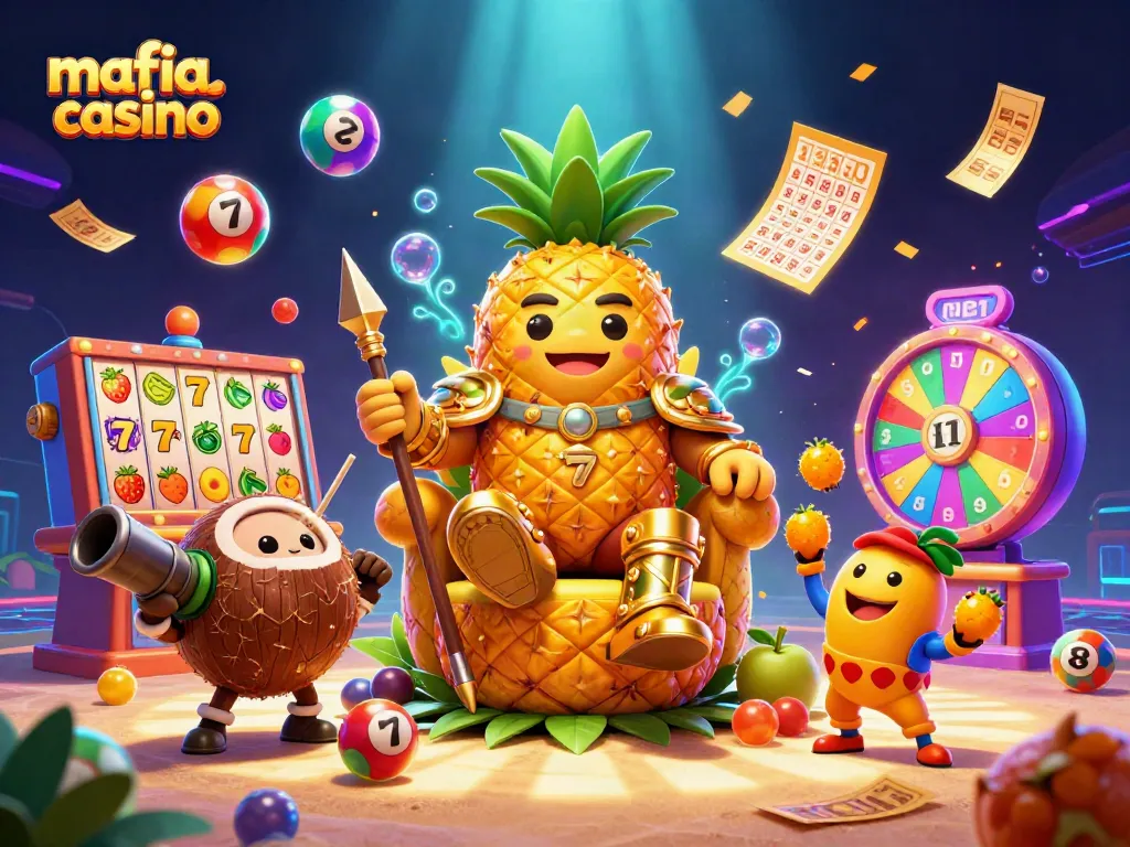 Engaging scene illustrating mafia casino theme with vibrant characters and dynamic gambling elements.