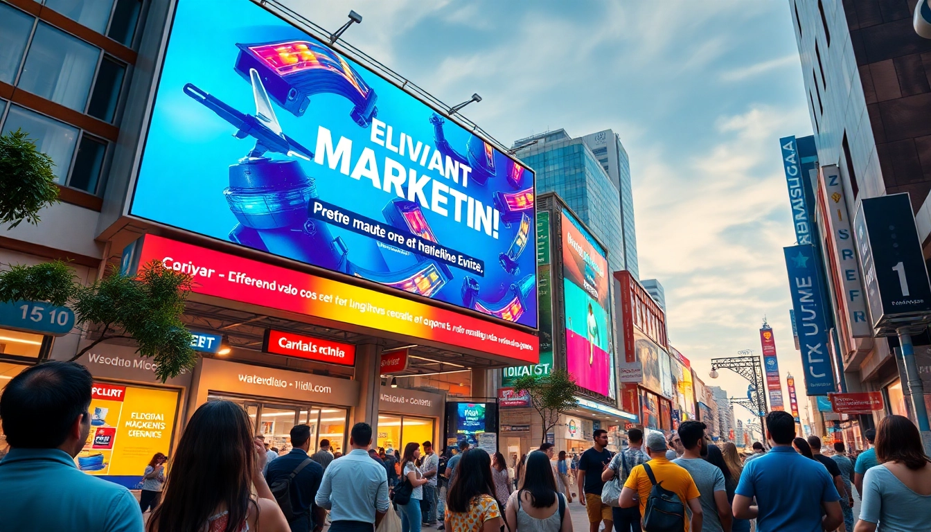 Publicidad dinámica que muestra una valla publicitaria vibrante en Guadalajara para una agencia de marketing digital.