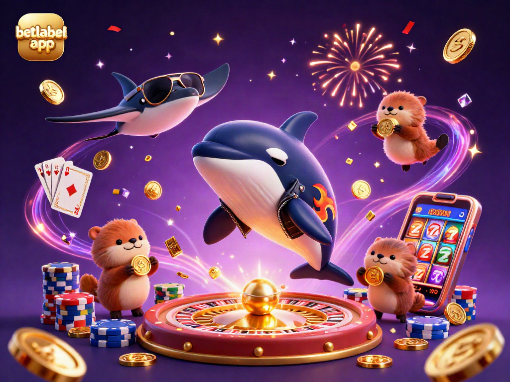 Place bets with the dynamic betlabel app as the orca, stingray, and otters celebrate winnings!