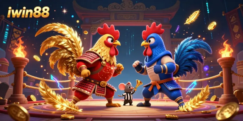 Experience high-stakes action with iwin88 as roosters clash in a dynamic casino arena.